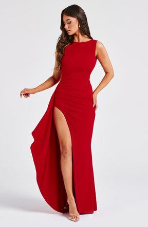 Vestido Longo com Fenda Vivella Noélia