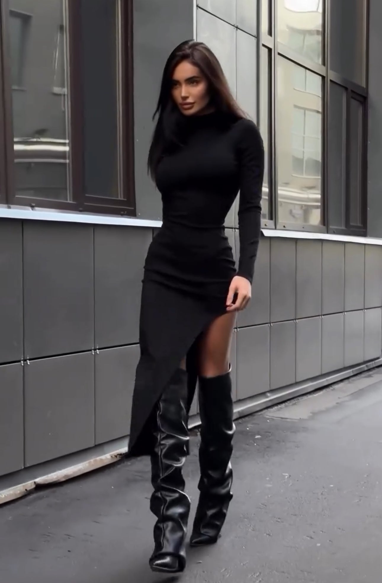 Vestido Longo com Fenda Vivella Demi - OUTONO/INVERNO