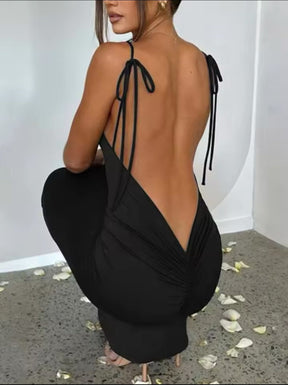 Vestido Longo Costas Aberta Vivella Sanya - FULL