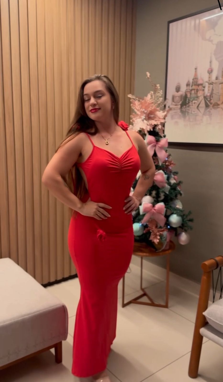 Vestido Longo Costas Aberta Vivella Rosalinda - FULL