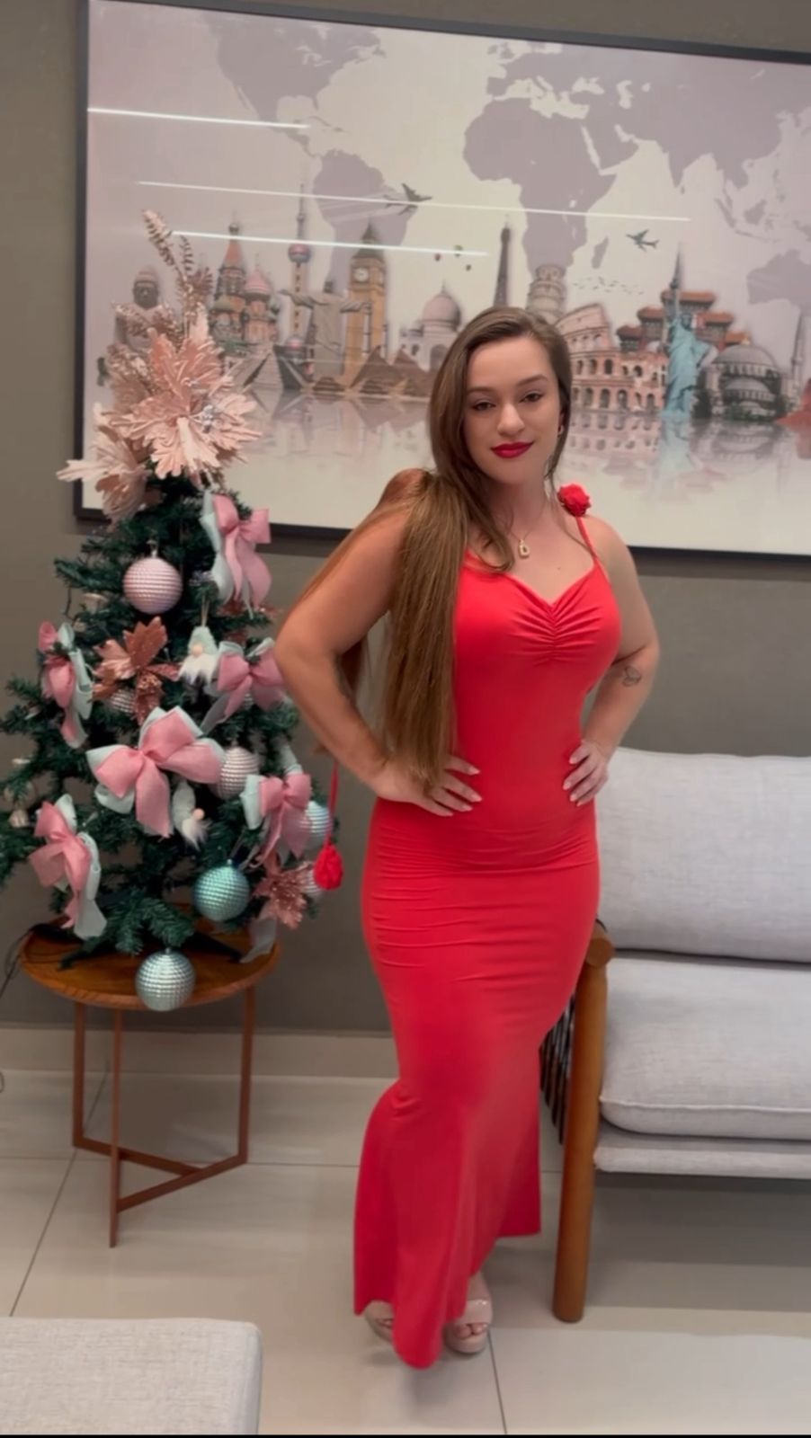 Vestido Longo Costas Aberta Vivella Rosalinda - FULL