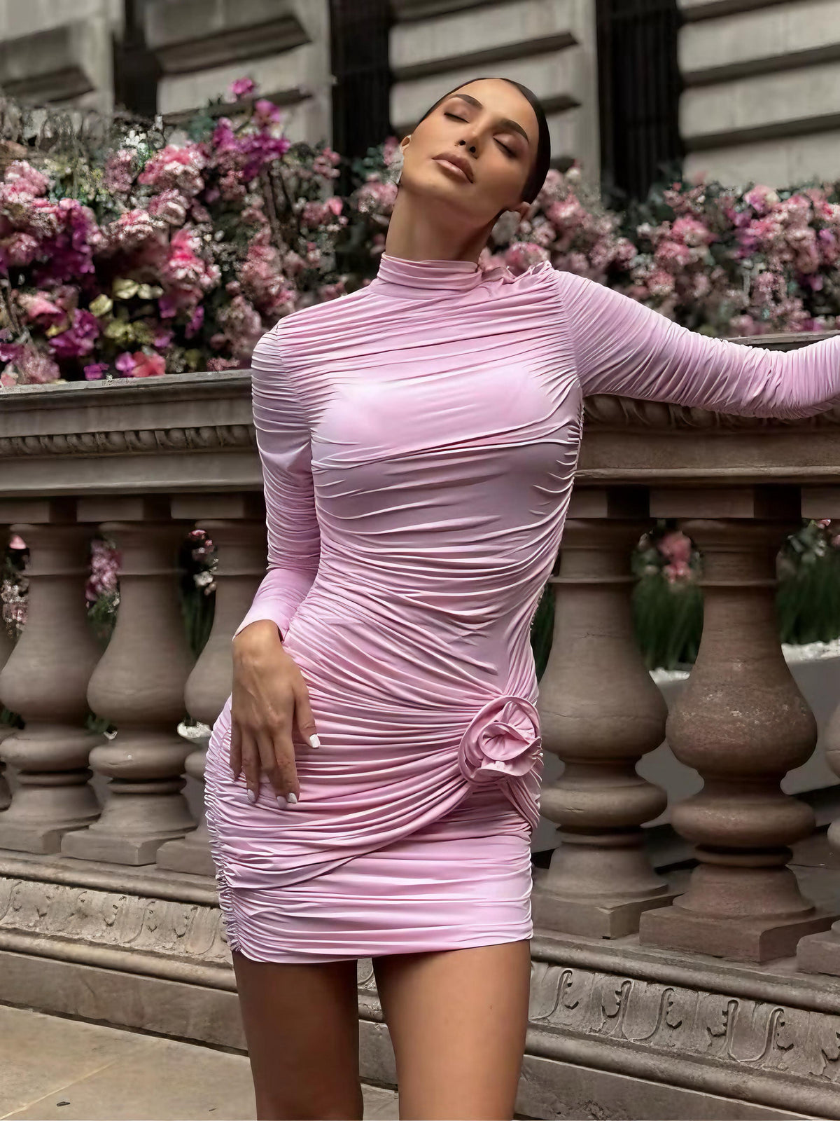 Vestido Manga Longa Curto Vivella Ella