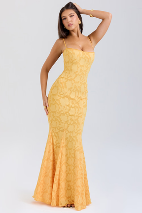 Vestido Longo Rendado com Amarrações Vivella Joan - GOLDEN ERA