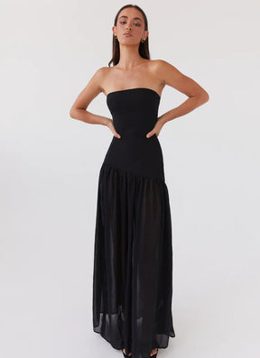 Vestido Longo Tomara que Caia  Com Fenda Vivella Eden