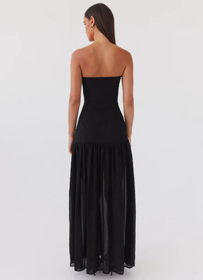 Vestido Longo Tomara que Caia  Com Fenda Vivella Eden