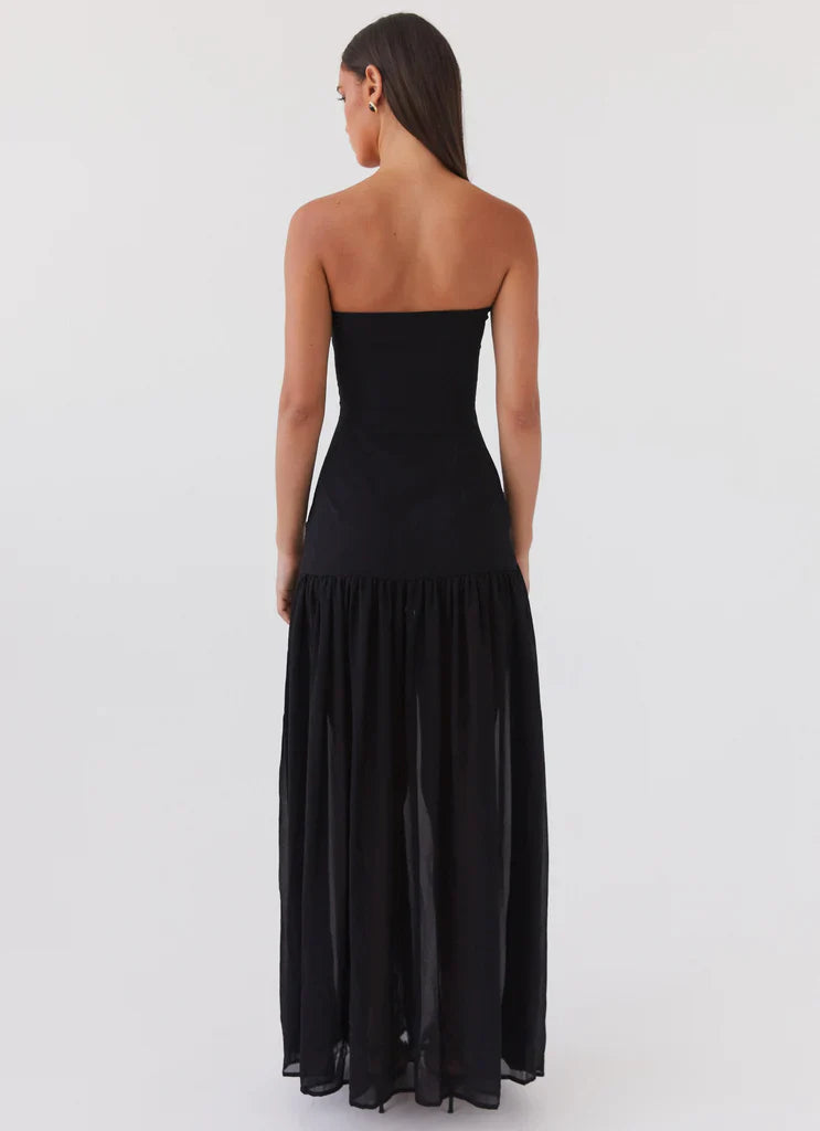 Vestido Longo Tomara que Caia  Com Fenda Vivella Eden