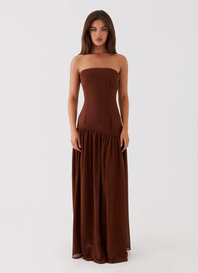 Vestido Longo Tomara que Caia  Com Fenda Vivella Eden