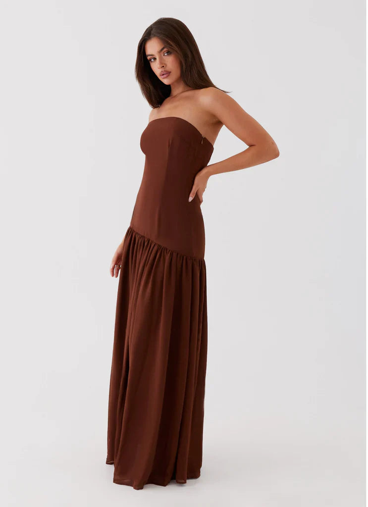 Vestido Longo Tomara que Caia  Com Fenda Vivella Eden