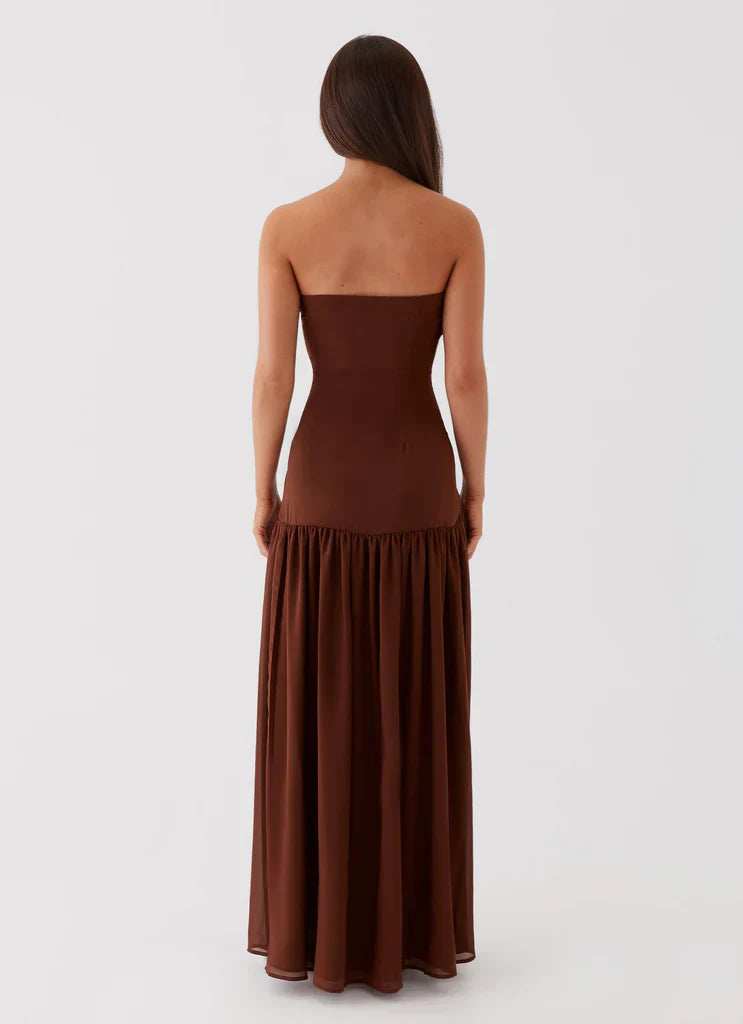 Vestido Longo Tomara que Caia  Com Fenda Vivella Eden