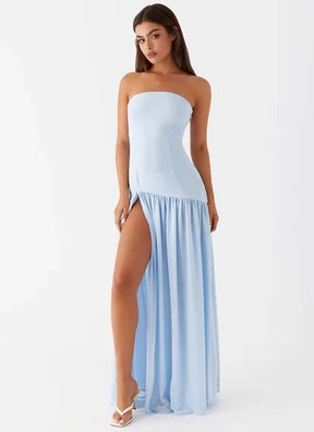 Vestido Longo Tomara que Caia  Com Fenda Vivella Eden