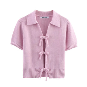 Blusa Tricô Manga Curta Vivella Elodie