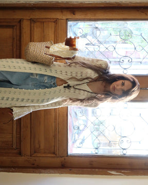 Vestido Longo Bata Cardigã em Tricô Vivella Emily