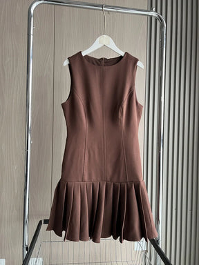 Vestido Curto Barra Plissada Vivella Amara