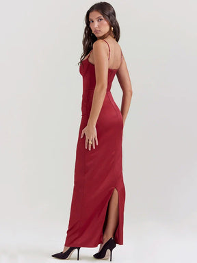 Vestido Longo Modelador Corselet Vivella Bella Cetim - GOLDEN ERA
