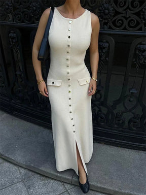 Vestido Midi Tricô Modal Alta Elasticidade Vivella Jayne