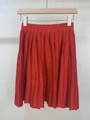 Conjunto Tricô Cardigan e Saia Plissada Vivella Madison