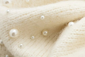 Conjunto Tricô Sueter e Saia com Pérolas Vivella Martina