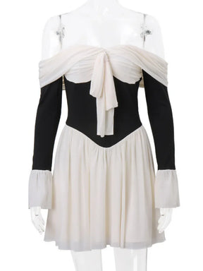 Vestido Manga Longa com Tule Vivella Sâmia - GOLDEN ERA