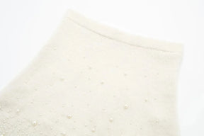 Conjunto Tricô Sueter e Saia com Pérolas Vivella Martina