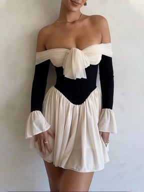 Vestido Manga Longa com Tule Vivella Sâmia - GOLDEN ERA