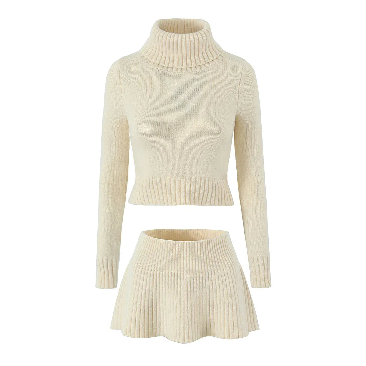 Conjunto Tricô Blusa Manga Comprida e Mini Saia Vivella Violet