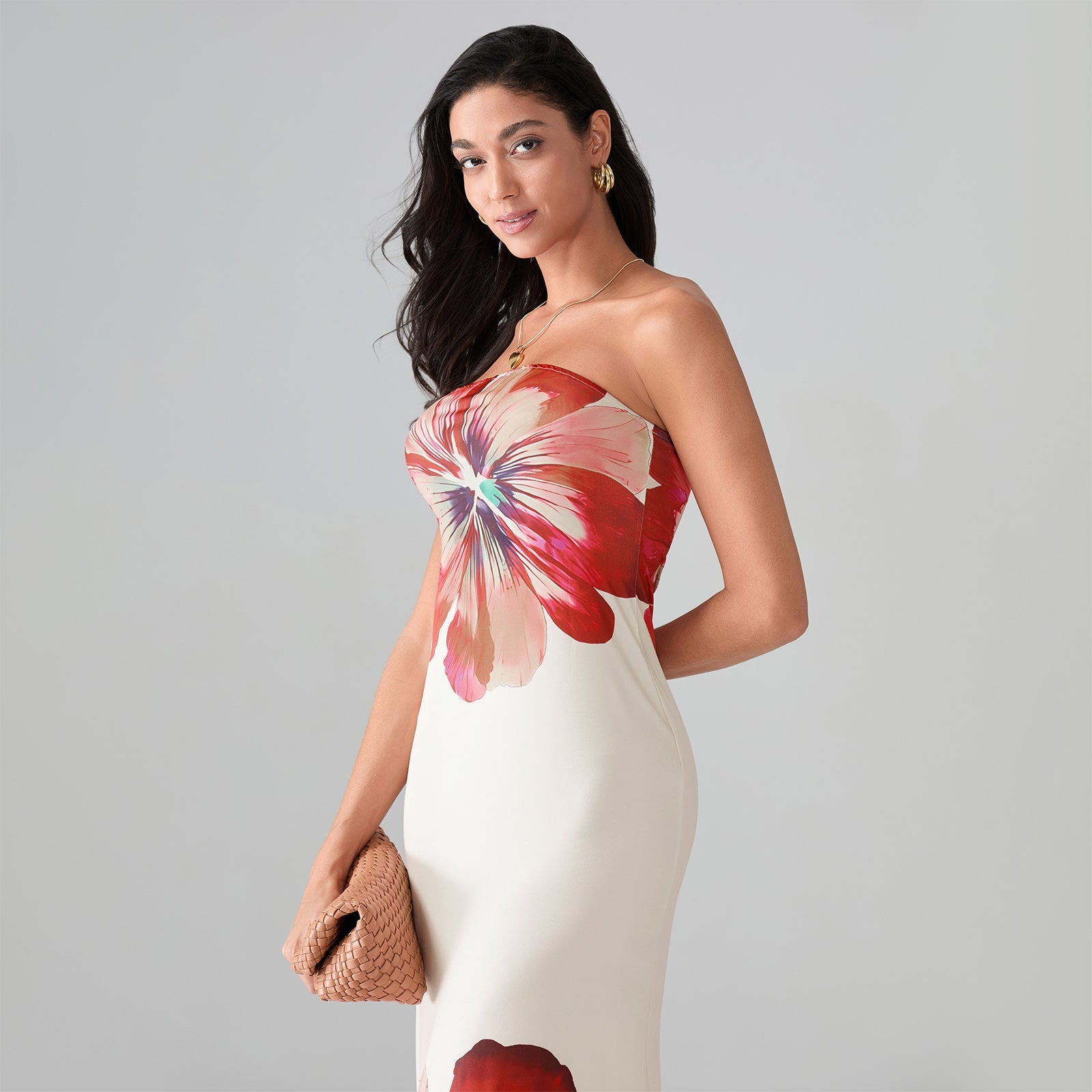 Vestido Longo Floral Vivella Pétala