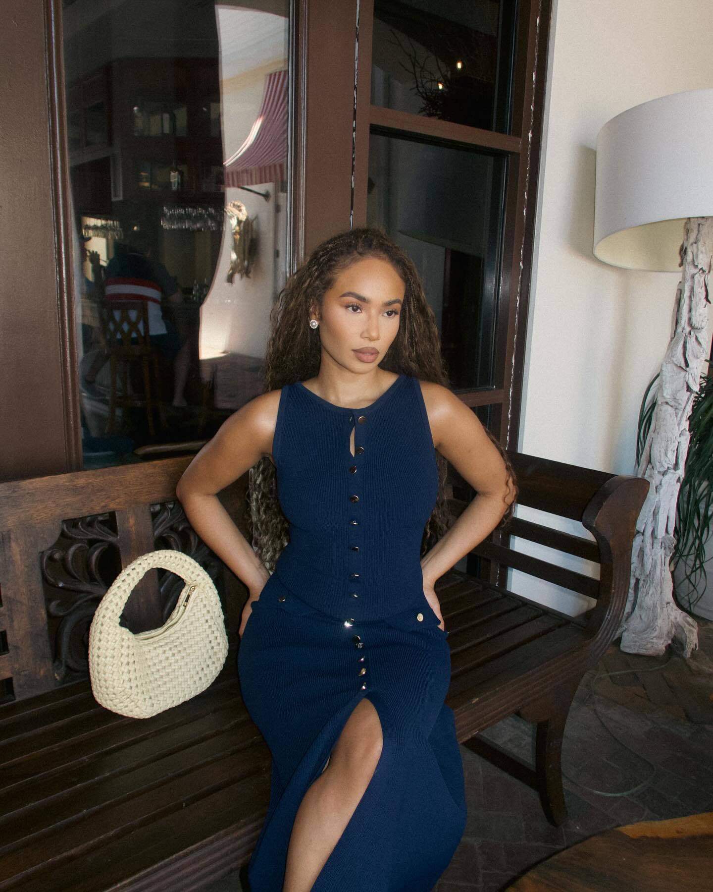Vestido Midi Tricô Modal Alta Elasticidade Vivella Jayne