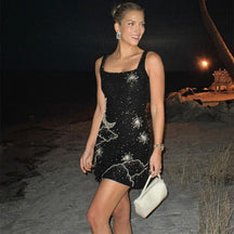 Vestido Curto Paetê Vivella Pérola