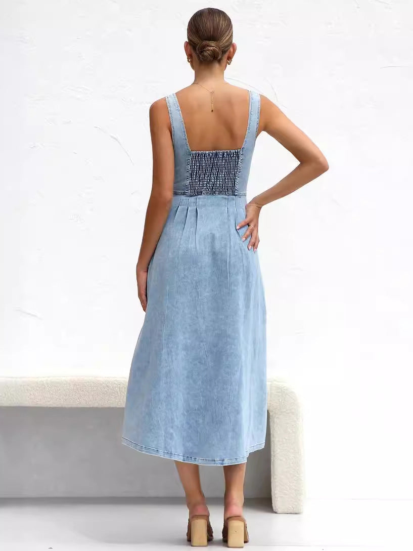 Vestido Midi Jeans Vivella Gaya