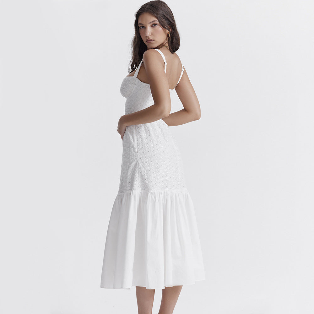 Vestido Mid Branco Bustier Vivella Julieta - GOLDEN ERA