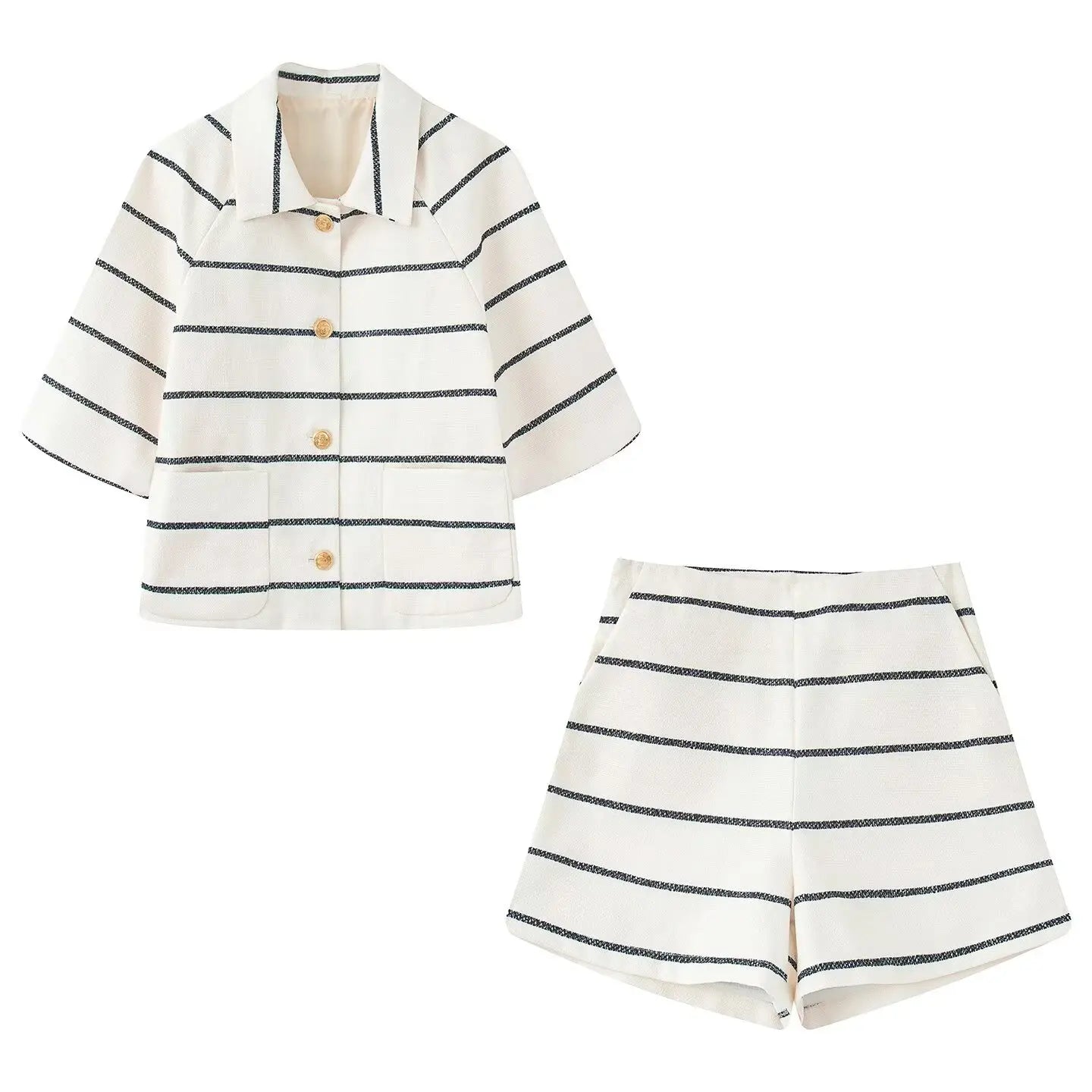 Conjunto Blusa com Botões e Bermuda Vivella Daisy