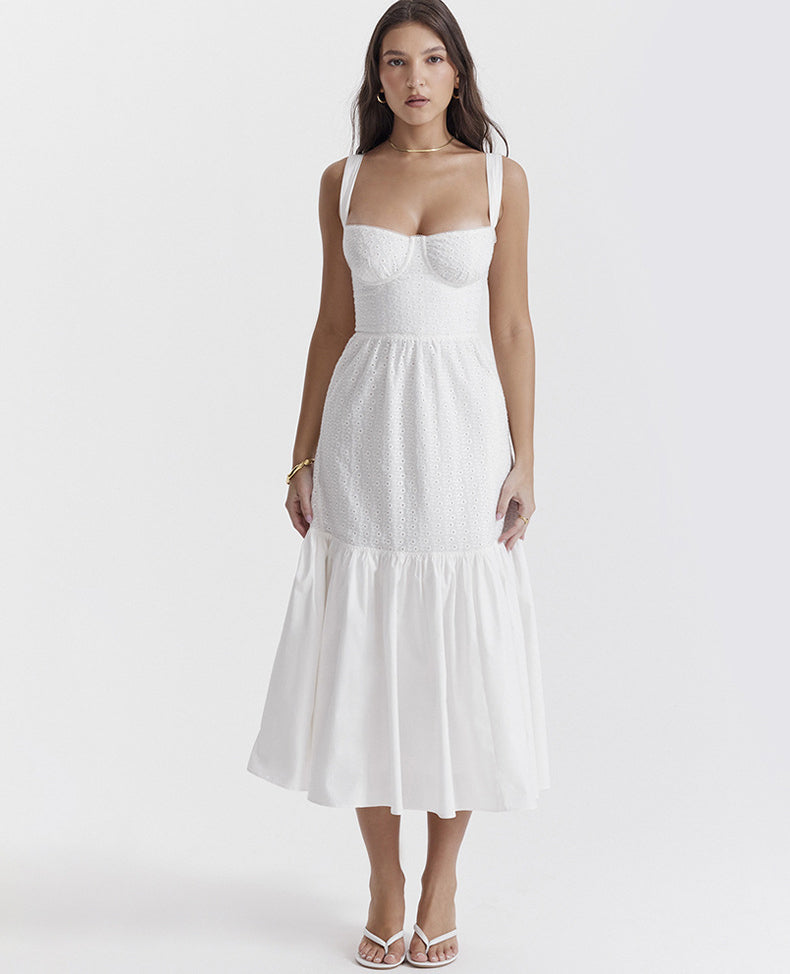 Vestido Mid Branco Bustier Vivella Julieta - GOLDEN ERA