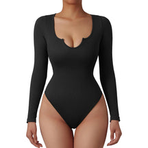 Body Suit Shape Slim Manga Longa com Decote Vivella