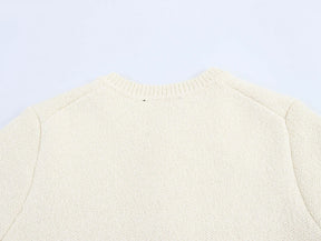 Conjunto Tricô Blusa Manga Curta e Saia Curta Vivella Safira
