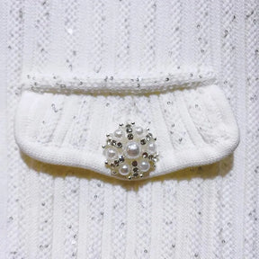 Vestido Curto Tricô Gola Polo e Bolsos Vivella Seraphina