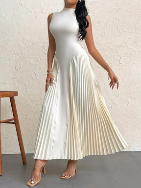 Vestido Midi Regata Plissado Vivella Auren