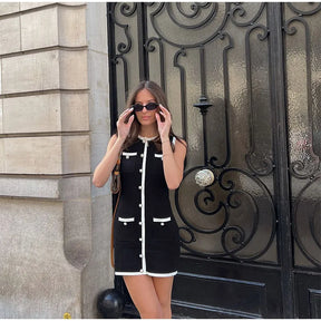 Vestido Curto com Botões Vivella Eliza