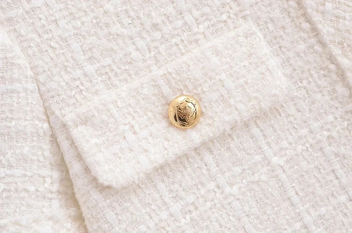 Vestido Curto Tricô com Botões Vivella Celeste