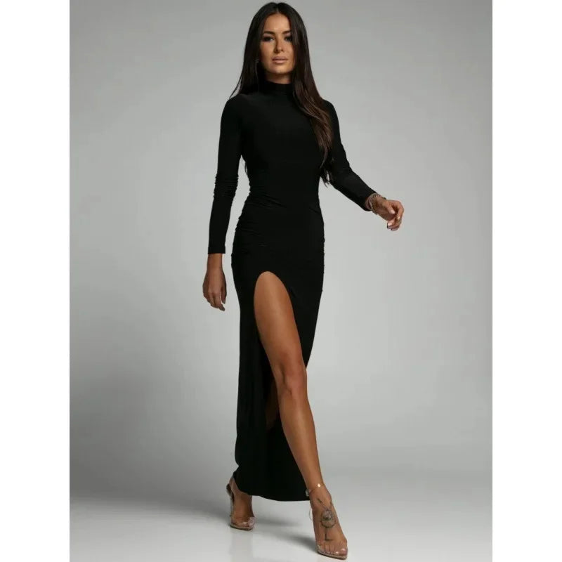 Vestido Longo com Fenda Vivella Demi - OUTONO/INVERNO