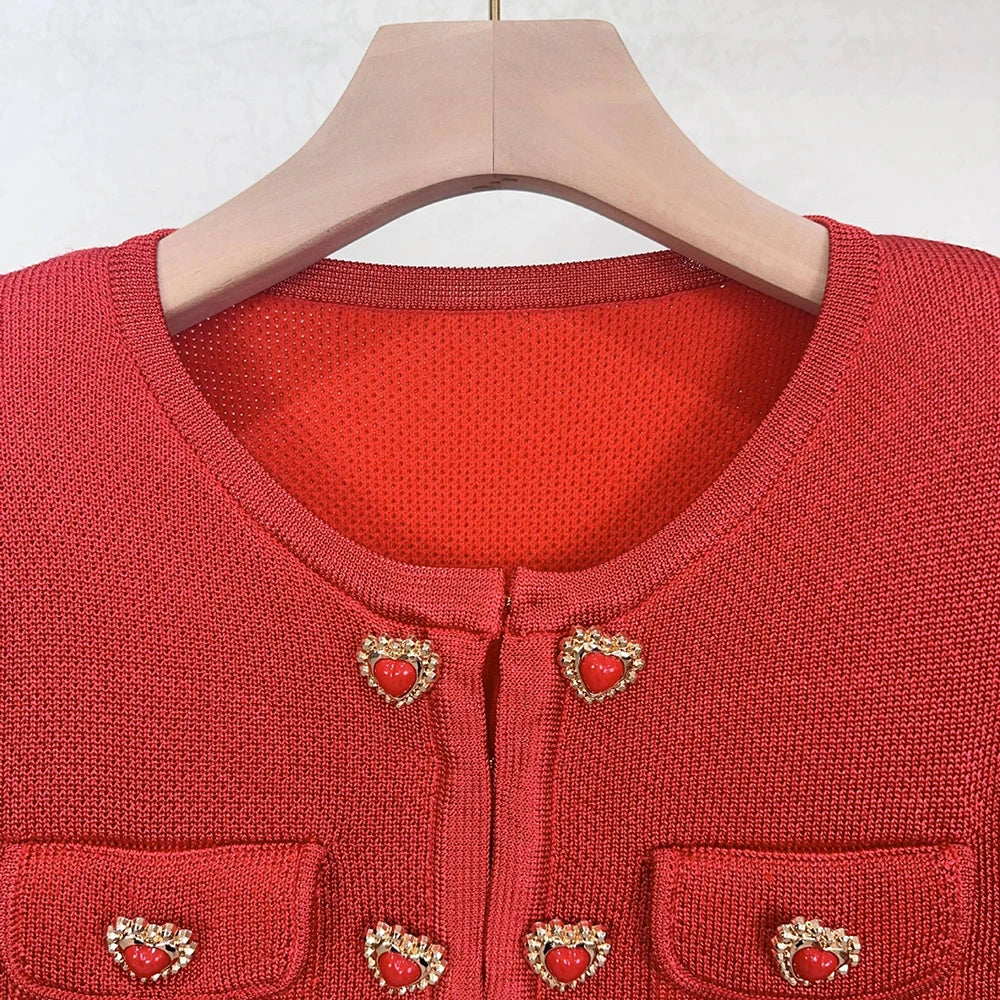 Conjunto Tricô Cardigan e Saia Plissada Vivella Madison