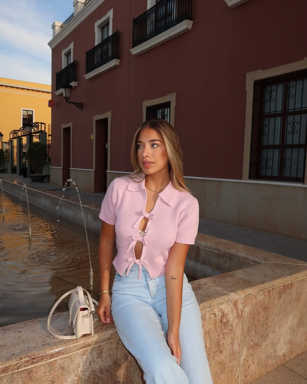 Blusa Tricô Manga Curta Vivella Elodie