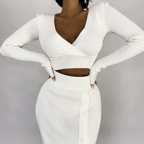 Conjunto Tricô com Elastano Vivella Lolla
