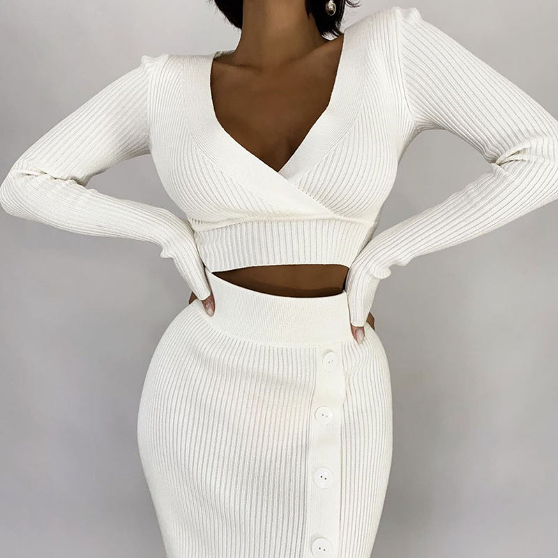 Conjunto Tricô com Elastano Vivella Lolla
