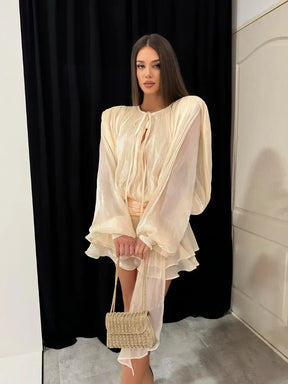 Vestido Curto com Saia de Babados Boho Vivella  Bela - OUTONO/INVERNO