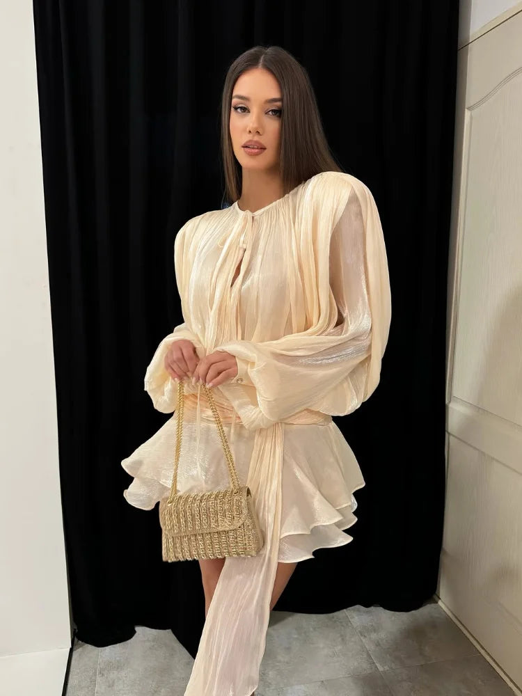Vestido Curto com Saia de Babados Boho Vivella  Bela - OUTONO/INVERNO