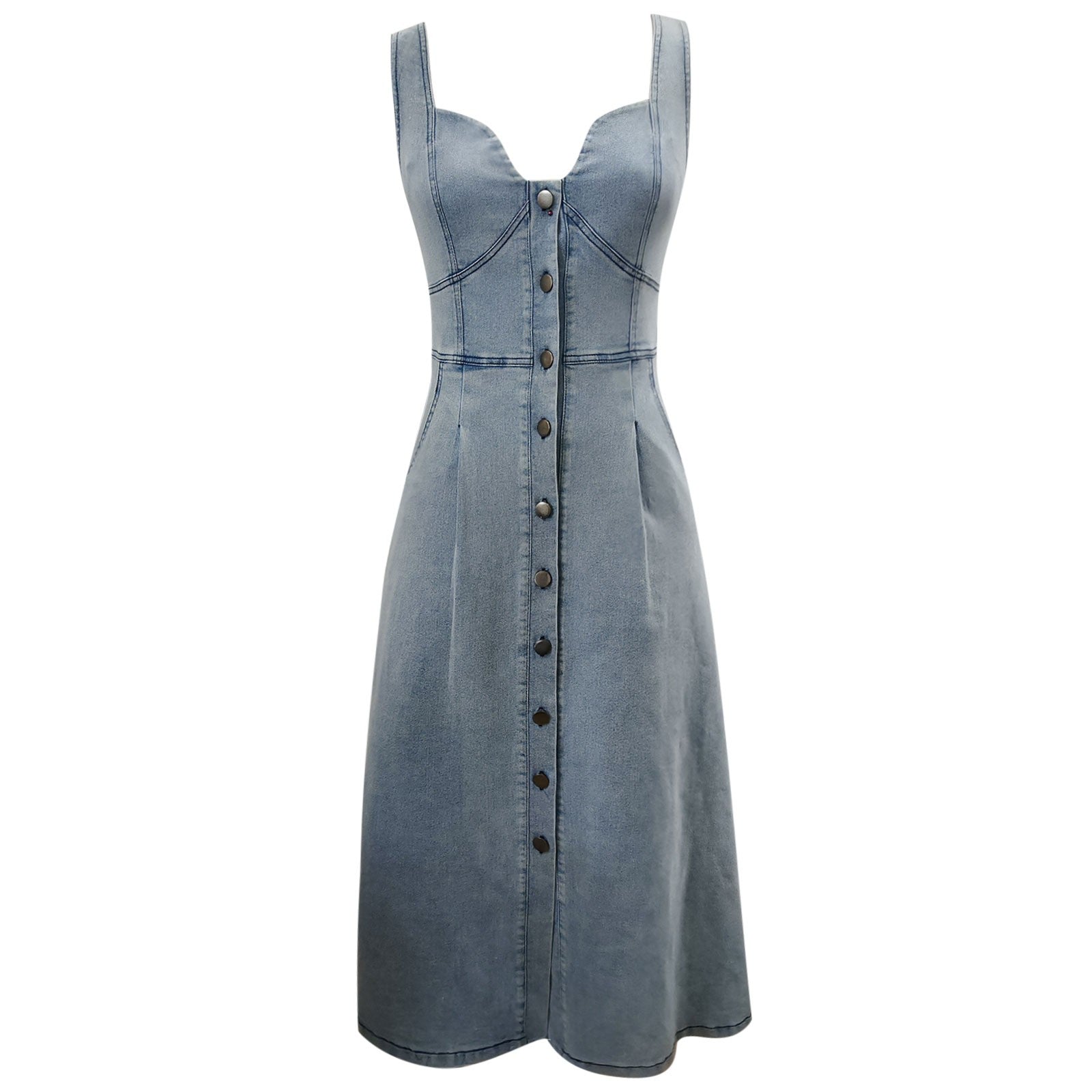 Vestido Midi Jeans Vivella Gaya