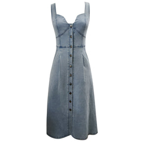 Vestido Midi Jeans Vivella Gaya