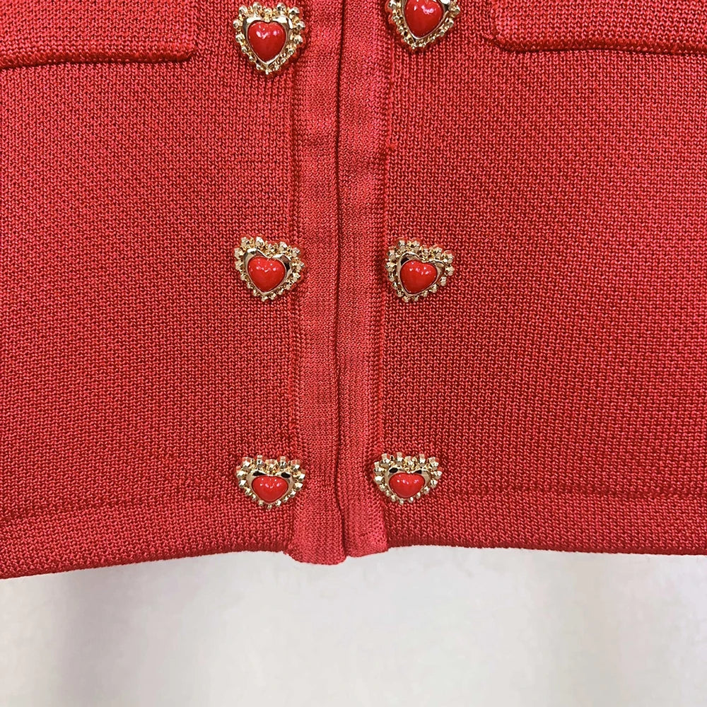 Conjunto Tricô Cardigan e Saia Plissada Vivella Madison