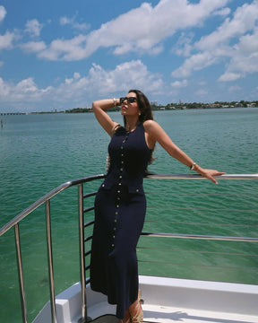 Vestido Midi Tricô Modal Alta Elasticidade Vivella Jayne