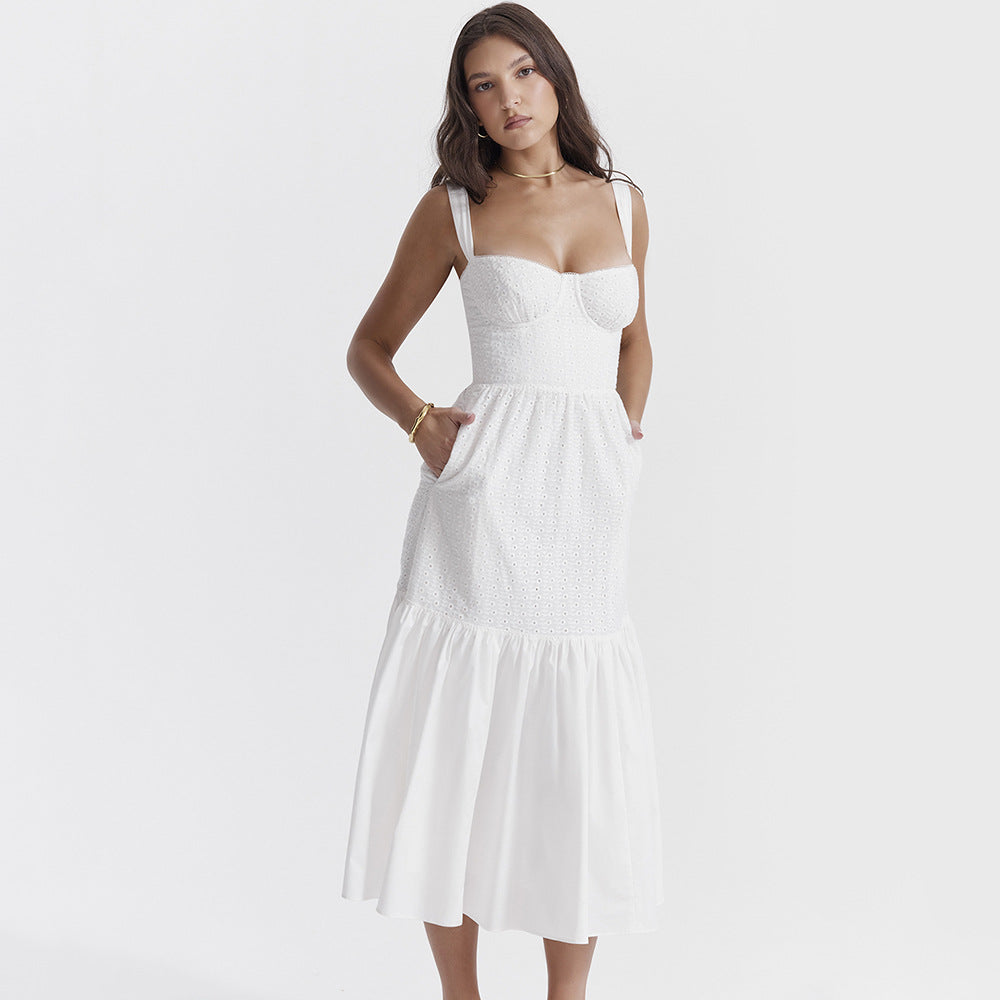 Vestido Mid Branco Bustier Vivella Julieta - GOLDEN ERA